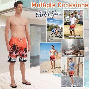 Shorts décontractés en toile tricotée pour hommes, coupe ajustée, poches à cordon, séchage rapide, couleur unie, collection été - Product Image 2