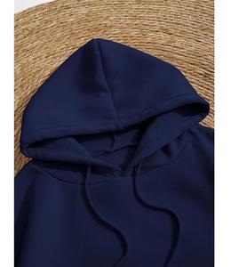 Sudadera con Capucha Personalizable para Mujer, 100% Algodón, Manga Larga, Cuello Caído, Estampada, Cómoda, para Invierno, Servicio OEM - Product Image 4