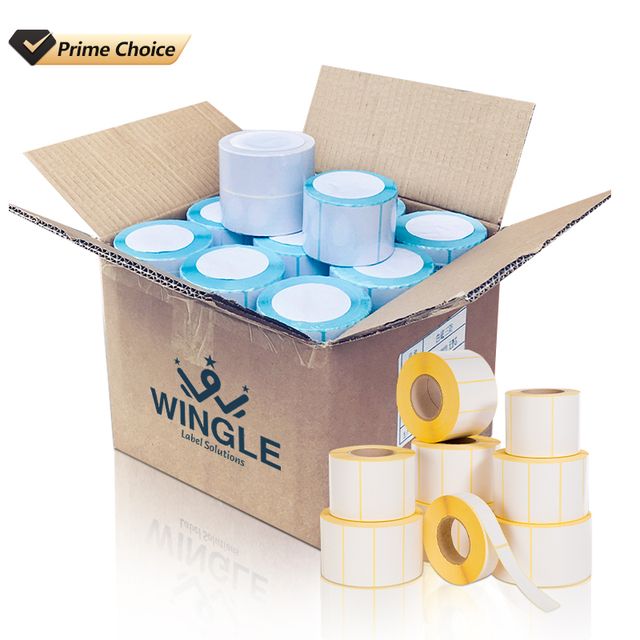 Evergreen Transparent Rolls Waterproof Direct 40X40Mm Barcode And Price Label Stickers Compatible 4X6 Thermal