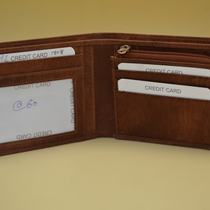Leather <b>Wallets</b> Custom Logo Embossed Classic Men Card <b>Wallet</b> Slots Pocket Note Compartments Coin Pocket Side Flap <b>RFID</b> Fashion - Product Image 3