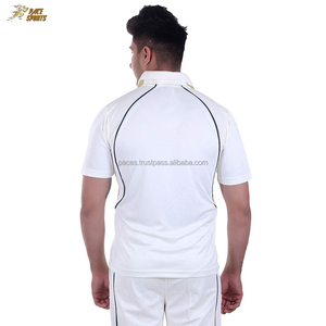 Uniformes de Críquet Blancos de Alta Calidad con Logotipo Personalizado, Nombre del Equipo, Jersey 100% Poliéster, Impresión por Sublimación Personalizada - Product Image 5