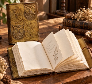 Bulk Suppliers Leather Vintage Leather Journal <b>Diary</b> Note Pad Memo <b>Book</b> With Sticky Notes & Clip Holder for Sale - Product Image 4