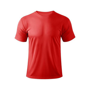 เสื้อยืดคอกลมแขนสั้นสีฟ้าอ่อนสำหรับผู้ชาย ทรงปกติ สีพื้น ผ้าถักลำลอง แห้งเร็ว โพลีเอสเตอร์ - Product Image 4