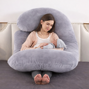 Oreiller de <span class=keywords><strong>grossesse</strong></span> en forme de G, oreiller de maternité pour le corps entier, pour dormir sur le côté, soutien du dos et du ventre, avec housse amovible et lavable - Product Image 3