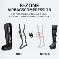 Masseur pour les pieds et les jambes, 8 chambres, compression d'air séquentielle, contrôle de la durée 30-260, pour la récupération musculaire sportive, AS ALL STAR CE