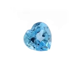 พลอยทรงหลวมขนาด10มม. ได้รับการรับรองจากสวิสสีฟ้าบุษราคัม - Product Image 1