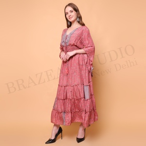 Vestido tipo Kimono largo romántico de verano con estampado Floral para mujer, ropa de dormir informal suave para la playa, nueva moda de talla grande, superventas - Product Image 1