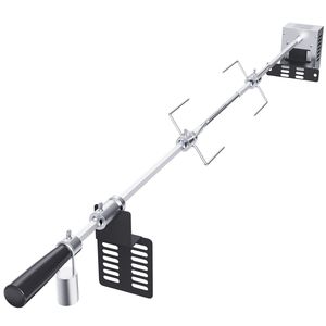 Heavy Duty 110V 9W Motor <b>Electric</b> BBQ Grill Kit Universal Stainless Steel Automatic Rotisserie 32\"/39\" Hexagon Spit Rod 26 Lbs - Product Image 1