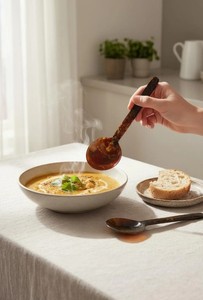 Resin Serving Spoon Luxury Modern Kitchen Tool Strong Comfortable Handle for <b>Buffet</b> Catering and Family Meal Serving - Product Image 2