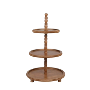 Excellent Quality Sheesham Wood <b>3</b> <b>Tier</b> <b>Cake</b> <b>Stand</b> Natural Finish Wooden Cupcake Dessert Display Platter For Parties & Home Decor - Product Image 2