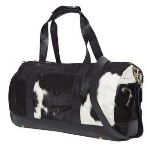Wholesale Premium quality cowhide leather hair travel bag <b>luggage</b> bags custom OEM supplier export for sale in wholesale price - Product Image 3