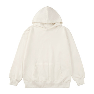 Men's Oversized Hooded Sweatshirt Solid Color Cotton Fleece Casual Autumn Wear Pocket Design Regular Sleeve Knitted Style 2027 - Product Image 3