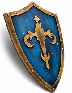 Chevalier médiéval fait main |   Décoration murale Armure Bleue Dorée, Accessoire - Product Image 5