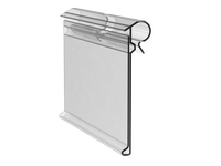 Support de prix en PVC Meethope pour bande de données, support d'étiquette en plastique à crochet en T, compatible avec les fils et paniers de diamètre maximal 5,5 mm