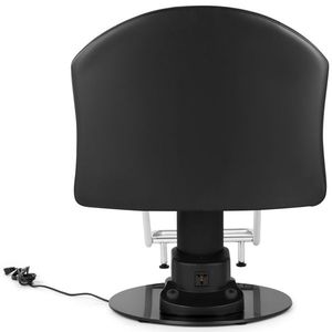 Poltrona da Barbiere Elettrica Nera Girevole a 360 Gradi di Alta Gamma per Salone, Spa e Styling di Bellezza - Product Image 3