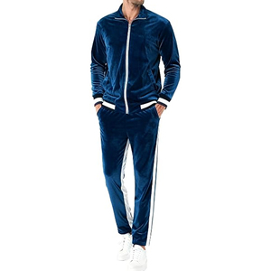 Survêtement en velours pour homme, décontracté, 100 % coton molletonné, style streetwear hiver, survêtement pour femme, coupe régulière, pantalon en velours à jambe large - Product Image 2