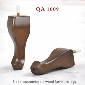 Classic Walnut <b>Wooden</b> <b>Sofa</b> <b>Legs</b> Solid Wood Furniture Feet for Couch Loveseat and Bed Frame Support - Product Image 3