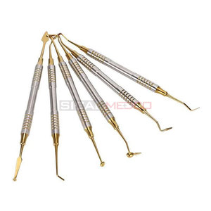 6Pcs Manual Dental Filling Spatula Kit Titanium Coated Heads Resin Application Professional Dental Composite Filling Instruments - Product Image 2