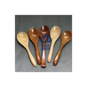 Available Wholesale Vintage Sustainable Wooden Teaspoon 5.8 Inch <b>Small</b> Spoons Honey Jam Condiments Hand Wash Only Plant Pattern - Product Image 1