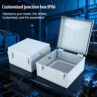 Boîtier de jonction étanche personnalisé pour instruments électroniques, boîtier extérieur IP66 en plastique ABS, assemblage de boîtier de jonction électrique