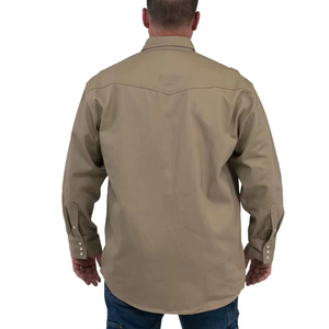 Camisa de Trabajo de Algodón Personalizada para Mecánico, Manga Corta, Uniforme Industrial con Protección Antiencogimiento, Ropa de Trabajo para Taller de Reparación de Automóviles, OEM - Product Image 5