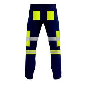 Pantalon de travail multipoches en polyester et coton, résistant, pour hommes, avec bandes réfléchissantes. - Product Image 4
