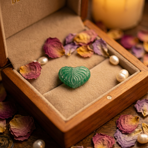 Mugalart - Piedra Tallada en Forma de Corazón de Amazonita Verde Natural, 20x40x10 mm, 100 Quilates, 20 g, Gema Suelta para Joyería, Procedente de Rajasthan - Product Image 3