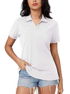 Chemise polo pour femmes, respirante, personnalisable avec logo, vente en gros, manches courtes, chemise polo de travail avec logo - Product Image 4