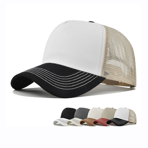 Cotton Trucker <b>Hat</b> for Men Women Mesh Back Adjustable Snapback Baseball Cap Classic Style Cotton Trucker Cap Snapback OEMODM - Product Image 6