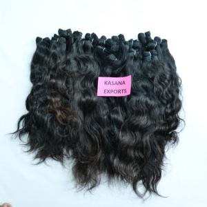 Machine à double trame vierge non traitée vietnamienne vente en gros branche faisceau tressage traitement bon marché aucune extension de cheveux humains - Product Image 3