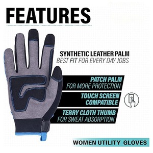 Guantes Deportivos para Exteriores, Completos, Impermeables, de Cuero, Transpirables, con Correa Ajustable en la Muñeca, Unisex, Invierno, Azul Gris - Product Image 4