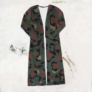 Conjuntos de 2 Piezas de Cárdigan Largo Estampado de Moda para Mujer, Conjunto de Abrigo de Manga Larga y Pantalones - Product Image 2