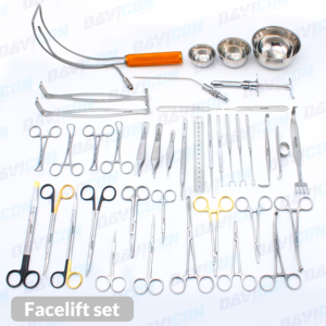 Ensemble d'instruments manuels de lifting facial en acier inoxydable de qualité supérieure, kit de chirurgie plastique et de rhytidothérapie professionnel, certifié CE - Product Image 2