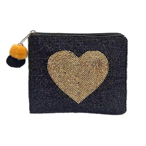 Monedero Mini de Cuentas de Vidrio Bordadas a Mano Únicas y Exclusivas, Personalizable en Color, Tamaño y Tela, Estilo Clásico MD HANDICRAFTS - Product Image 4