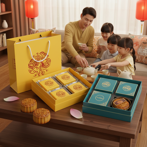 Custom Printing Personalized <b>Box</b> Mid Autumn Festival Mooncake Gift <b>Box</b> with Magnetic Closure and Luxury Finishing - Product Image 2