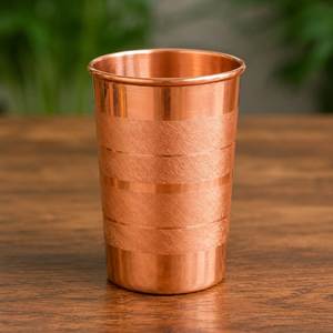 Copper Straight Cups Traditional Chinese Design 4-Pack Drinking Cup Kitchen Use - Product Image 5
