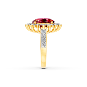 แหวนทองคำแท้ 14K 9K 10K 18K ประดับพลอยแล็บ 6 กะรัต แบบสั่งทำได้ รับรองโดย IGI เครื่องประดับคุณภาพสูง ผลิตตามมาตรฐานจริยธรรม ขั้นต่ำ 3 ชิ้น 10 ชิ้น RJC OEM ODM E201287 - Product Image 2