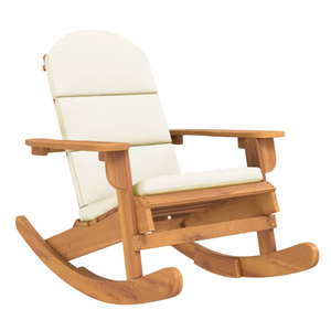 Chaise de jardin durable, moderne, pour intérieur et extérieur, mobilier Minh Phuoc, acacia, OEM/ODM, chaise à bascule Adirondack en polyester - Product Image 4