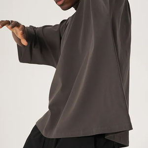 Camiseta Oversize de Corte Cuadrado y Tejido Grueso de 300 g/m² |   Camiseta Streetwear de 2 Paneles |   Camiseta Personalizada con Estampado 3D Puff para Hombre, Venta al Por Mayor OEM para Hombre y Mujer - Product Image 5