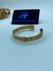 Boutique Jewelry Wholesale Manufacturer Retailer Bulk Supplier Luxury <b>Copper</b> Brass Cuff <b>Bracelet</b> Gold Plated Vintage Unisex - Product Image 4
