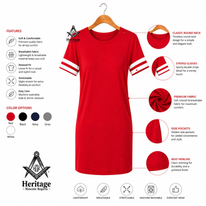 Regalia Masónica Herencia, Bordado de la Hermandad Delta Sigma, Camisa de Manga Larga de Algodón Ecológico para Mujer, Hecha a Medida con Letras Griegas - Product Image 5