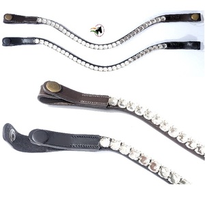 Piezas de Brida para Caballo al por Mayor: Cadenas de Copas Vacías, Cintas de Cuero y Correas de Frente Intercambiables de Liberación Rápida - Product Image 1