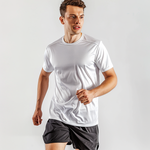 Nouveaux vêtements de sport pour hommes, t-shirts de sport respirants en jersey polyester/coton, séchage rapide - Product Image 5