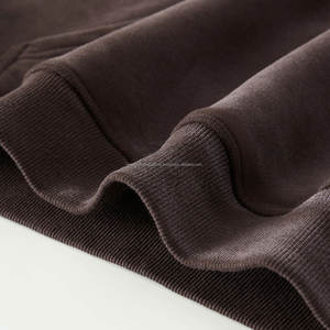 Conçu sur mesure 500 Gsm épais coton hommes pull à capuche surdimensionné lavage à l'acide impression hiver à capuche sans ficelle brodée - Product Image 5