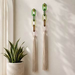 Decoración de Pared de Lujo con Eslabones de Cadena de Resina, Elegante Adorno Interior Contemporáneo para Vestíbulo de Hotel y Hogar - Product Image 4