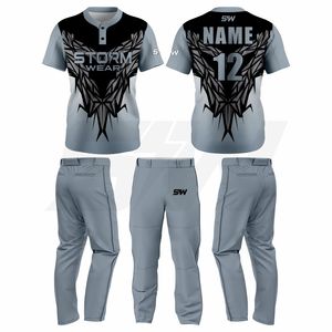 Uniforme de baseball personnalisé à marque privée, coupe athlétique, maillot de softball sublimé pour équipe, uniforme de baseball avec broderie et impression personnalisées - Product Image 3