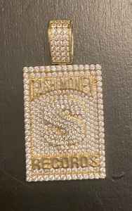 Colgante Cuadrado Personalizado Estilo Hip Hop Cash Money Records, Plata de Ley 925 con Diamantes Moissanita, Estilo Rapper Iced Out - Product Image 2