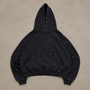 Factory Price 400gsm hoodie double layer hood heavyweight cotton outerwear hoodie Private Label - Product Image 1