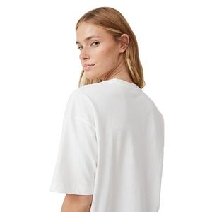 Camisetas de Verano para Mujer, Talla Grande, Personalizadas, OEM, Hombros Caídos, Precio de Fábrica al por Mayor, Manga Corta, Estilo Oversize - Product Image 4
