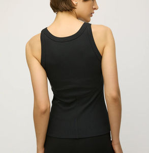 เสื้อกล้ามทรงเข้ารูปคอสูง ผ้าริบเนื้อนุ่ม ยืดได้สี่ทิศทาง น้ำหนักเบา เหมาะสำหรับโยคะ ฟิตเนส หรือใส่ลำลอง - Product Image 3